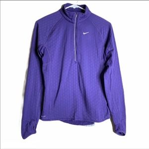 Nike Dri-Fit Half Zip Thermal Sweatshirt purple S
